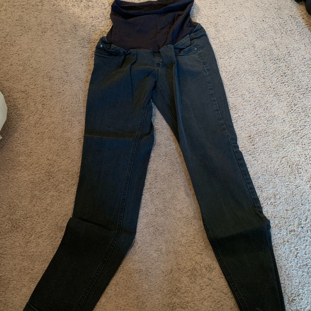 Black maternity skinny jeans